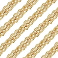 thumbnail image 4 of 13Yard Grimp Braid Trim Polyester Golden Metallic Edge Woven S Wave Braid Trim Sewing Lace Fabric Upholstery, 4 of 8