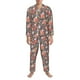 thumbnail image 3 of Balery Foxes Pijama para Hombre de Dos Piezas con Manga Larga, Conjunto de Dormir y Descanso Suave con Bolsillos-Small, 3 of 7