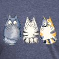 thumbnail image 3 of CafePress - Three 3 Cats T Shirt - Mens Tri-blend T-Shirt, 3 of 4