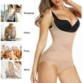 MANIFIQUE 2 Packs Shapewear Bodysuit for Women Tummy Control Butt Lifter Panty Hi-Waist Trainer