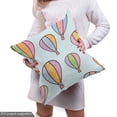 thumbnail image 4 of Ambesonne Hot Air Balloon Fabric by the Yard Upholstery, Sky Vehicle Cartoon, 5 Yards, Pale Blue Multicolor, 4 of 4