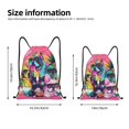 thumbnail image 4 of Drawstring Backpack - Cool French Bulldog No.136 Splash Proof Small Drawstring Gym Bag for Women Men, Cinch Sports String Bag Backpack for Travel Swimming Beach, 4 of 8