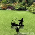thumbnail image 3 of Craftnamesign Custom Fishing Memorial Stake Metal, Fisherman Cemetery Stake, Dad Grave Marker, 3 of 4