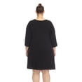 thumbnail image 3 of White Mark Women's Crisscross Neckline Swing Dress, 3 of 6