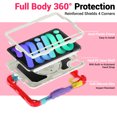 thumbnail image 5 of Case for iPad Mini 7 2024/Mini 6 2021 8.3 inch 7th/6th Gen, 360 Rotating Stand Handle Shoulder Strap Heavy Duty Shockproof Cover, Rainbow Red, 5 of 7