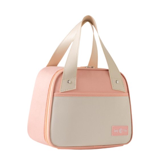 Bolsa térmica aislante Macarena para llevar alimentos ligeros calientes y fríos rosa