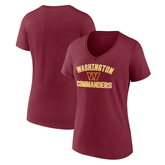 Women's Burgundy Washington Commanders Victory Arch Team V-Neck T-Shirt