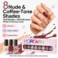 thumbnail image 5 of Morovan Neutral Nail Polish Set,8 Elegant Shades of Nude, Blush Pink, Rose Brown & Champagne Glitter for Daily Wear, 5 of 9