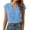 Blue, variant on Short Sleeve Blouse for Women Henley Fall Tunic Casual Tops for Women Solid Loose Dolman Sleeve Tops