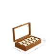thumbnail image 6 of Grids Solid Wood Jewelry Organizer Box Watch Holder Storage Case Watch Display Box, 6 of 8