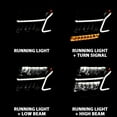 thumbnail image 6 of ANZO 111478 LED HEADLIGHT PLANK STYLE BLACK CLEAR W/SEQUENTIAL AMBER, 6 of 6