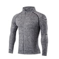 thumbnail image 3 of Lenpel Men's Zip up Sweatshirt Jackets Stand Collar Long Sleeve Coats with Pocket Stretch Slim Fit Casual Outerwear Tops(Dark Gray,X-Large), 3 of 4