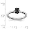 thumbnail image 3 of Bague en Argent 925 avec Diamant Noir, 3 of 7
