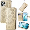 thumbnail image 2 of Funda Cartera FOXDOCK para Nothing CMF Phone 2 Pro , Flip PU con Relieve de Gatos y Perros, Tarjetero y Soporte, 2 of 6