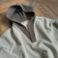 thumbnail image 5 of sususu Mens Plain Hoodies Pullover Knitted Design Hooded Sweatshirt For Comfort And Style For Casual Wear And Outdoor Activities,Grey,XXXL, 5 of 5