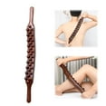 thumbnail image 2 of Guasha Wood Stick Tools Wooden Therapy Scraping Lymphatic Drainage Massager, Double Row 35 Beads Point Treatment Gua Sha Tools for Back Leg, Anti-Cellulite and Pain Relief,Gold,22.83", 2 of 8