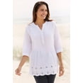 thumbnail image 6 of Woman Within Plus Size Embroidered Pintuck Tunic, 6 of 6