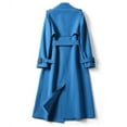 thumbnail image 3 of Manteau Femme Uni Coupe Ajustée Manteau Veste Long Vêtement d'Extérieur Coupe-Vent Trench, 3 of 3