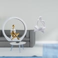 thumbnail image 2 of Figura de niña pensadora, estatua de mujer, centro de mesa, dormitorio, regalo para lectores, estantería, escultura abstracta de granja, estante versá, 2 of 8