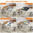 thumbnail image 5 of Danolapsi 4 in 1 Kids Table And 2 Chair Set Children Detachable Tabletop Table Toddler Desk With Storage Drawer Reversible Blackboard For Activity Play Art Read Craft Classroom Home Nursery Playroom, 5 of 7