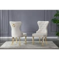 thumbnail image 3 of Rectangular Clear Glass 7pc Dining Set with Gold Stainless Steel Base, 3 of 3
