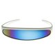 thumbnail image 1 of Futuristic Narrow Cyclops Color Mirrored Lens Visor Sunglasses, 1 of 1