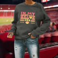 thumbnail image 2 of toraway Sweat à Capuche Zippé pour Femmes Imprimé Amour Baseball Surdimensionné Col Rond Manches Longues Pull m, 2 of 4