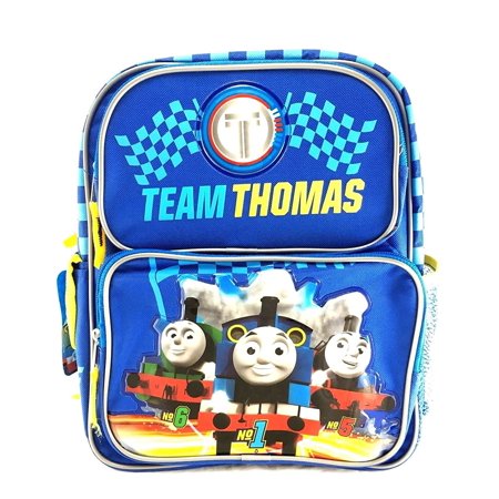 Team Thomas the Train Engine 12 Canvas Blue School Backpack No1 Thomas, Measures around : 12H x 8W x 4D