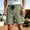 (Casual 130)Army Green, variant on Mens Fashion Shorts Casual Breeches Solid Color Summer Sports Elastic Waist Multi Pocket Workwear Short Pants Plus Size
