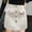 White, variant on Dpytoraw Women Skirt High Waist A Line Woven Mock Button Front Mini Skirt Women’s Button Down Denim Skirt White