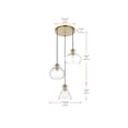thumbnail image 3 of Living District Destry 18.5 Inch Pendant Clear Shade in Satin Gold, 3 of 10