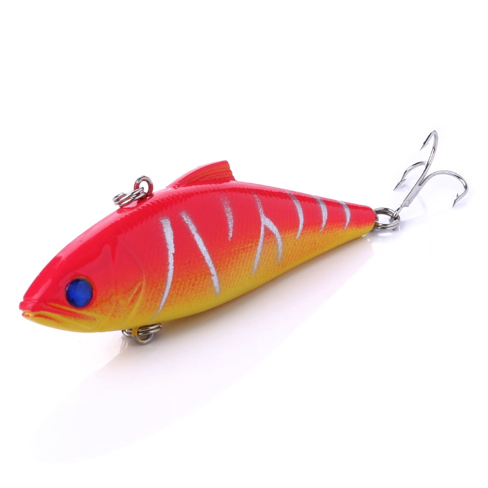 HENGJIA Fishing Lures, Sinking Lipless Crankbait for Bass, Metal Hard Bait Swimbait Freshwater Saltwater Fishing Tackle Lures Treble Hook for Bass Walleye Trout