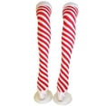 thumbnail image 3 of Aellinatey Women Christmas Peppermint Candy Cane Thigh High Socks Red White Striped Print Over Knee Long Stockings Hallowee Cosplay Tights Hosiery, 3 of 13