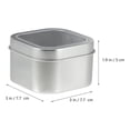 thumbnail image 2 of 15 latas cuadradas de metal con tapa de ventana, contenedor de lata de almacenamiento de 8 onzas para hacer velas, 2 of 6