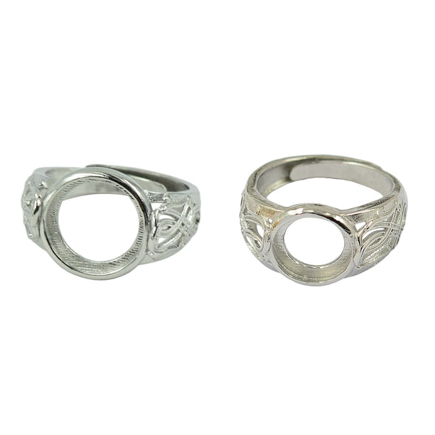 Prettyia 2 Piezas de Latón Ajustable de Bisel de 10 Mm / 12 Mm Sunnimix Espacios en blanco del anillo Bandeja de bisel