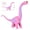 Pink, variant on Jurassic Dinosaur World Titanosaurus Realistic Design Soft Rubber Material Building Bolcks Bricks Dinosauios Park figures Toy