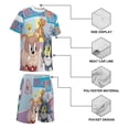 thumbnail image 4 of Tom And Jerry Boys Girls Short Sleeve Mesh T-Shirt And Shorts Outfit Set Summer Clothes Set for Kids, 4 of 8