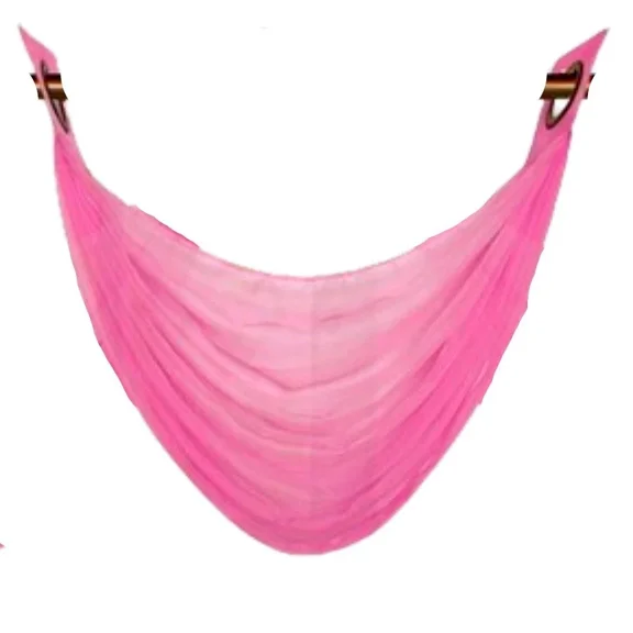 Gorgeous Home Linen K36 Elegant Voile Sheer Waterfall Swag Valance with Bronze Grommets, 36" x 16", 1-Piece Magenta Pink