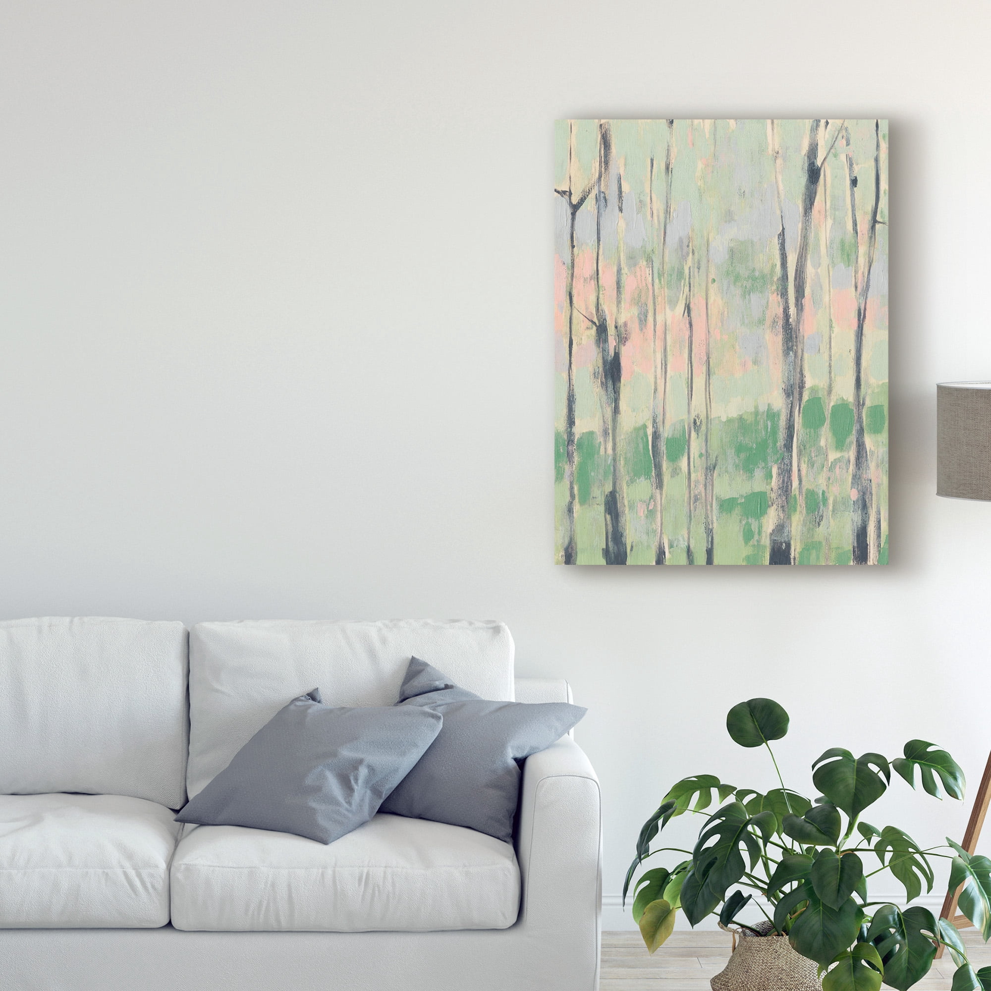 Trademark Fine Art 'Pastels in the Trees I' Canvas Art by Jennifer Goldberger