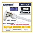 thumbnail image 2 of IP54 Digital Caliper Metal Ruler Gauge Stainless Steel Electronic Vernier Calipers Micrometer Depth Measuring Tools 6In/150mm ,Easy to Use, 2 of 8
