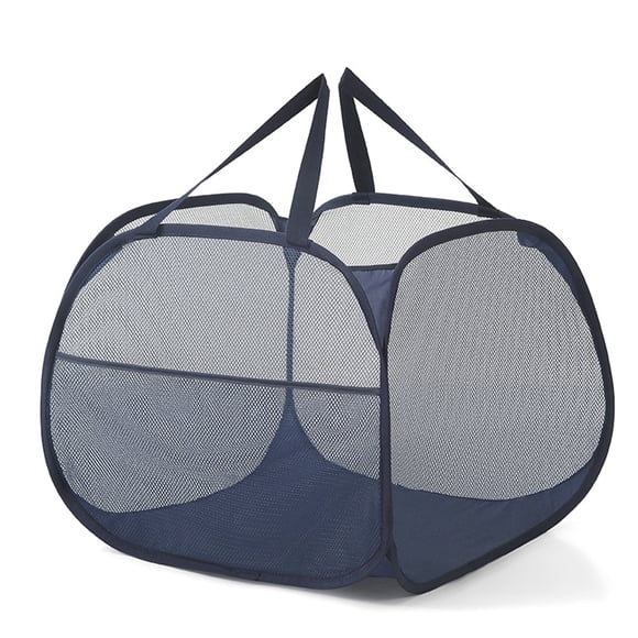 Cesto para la Colada Emergente de Plegable con Asas Fuertes, Cesto para Ropa Que Se Abre con Bolsillos Laterales, Cestas de Almacenamiento-B