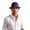 Purple, variant on SGMVNU Fedora Hat for Men Breathable Mesh Wide Brim Lightweight Crushable Straw Sun Hats Beach Vacation, Black, One Size