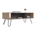 thumbnail image 3 of Mesa Centro Madera Aglomerada Excelsior con Patas de Acero Color Miel y Plata Oscuro, 3 of 5