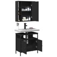 thumbnail image 2 of vidaXL 2 Piece Bathroom Furniture Set Black Engineered Wood, 2 of 5