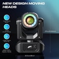 thumbnail image 2 of Moving Head Lights 60W LED by DMX Sound Activated and Remote Control with 8 Gobos 8 Colors Wheel 2 Pack, 2 of 6