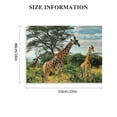 thumbnail image 3 of BCIIG Tall Giraffe Grazing in the Wild Giraffe Wall Art Giraffe Pictures for Wall Giraffe Decor Giraffe Standing Safari Wall Pictures Cute Prints for Wall Black Wood   20x16in, 3 of 6