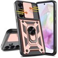 thumbnail image 4 of Innens for Samsung Galaxy A35 5G Case with Slide Camera Lens Cover and Stand, Pink, 4 of 15
