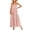 Blush Pink, variant on Women's Full Size Ruched Tiered Spaghetti Strap Dress Polyester % with Moderate Stretch and Elegant Silhouette