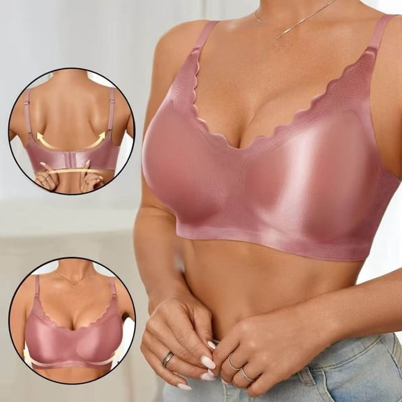 Wireless Bra for Women, Seamless Everyday Bra No Underwire Daily Wear with Adjustable Straps Breathable, Wirefree Bra Full Coverage for Home Relaxation, Lounging, Light Activity