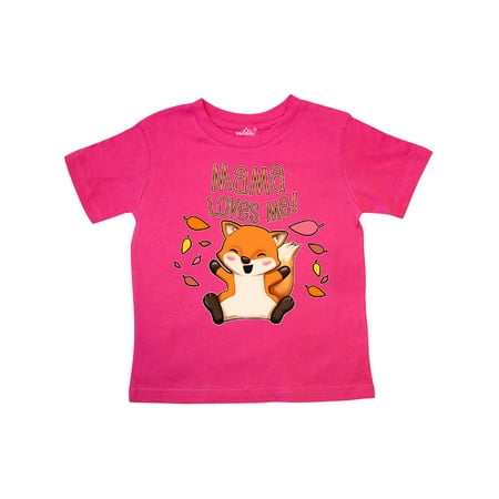 

Inktastic Mama Loves Me!- cute baby fox Gift Toddler Boy or Toddler Girl T-Shirt